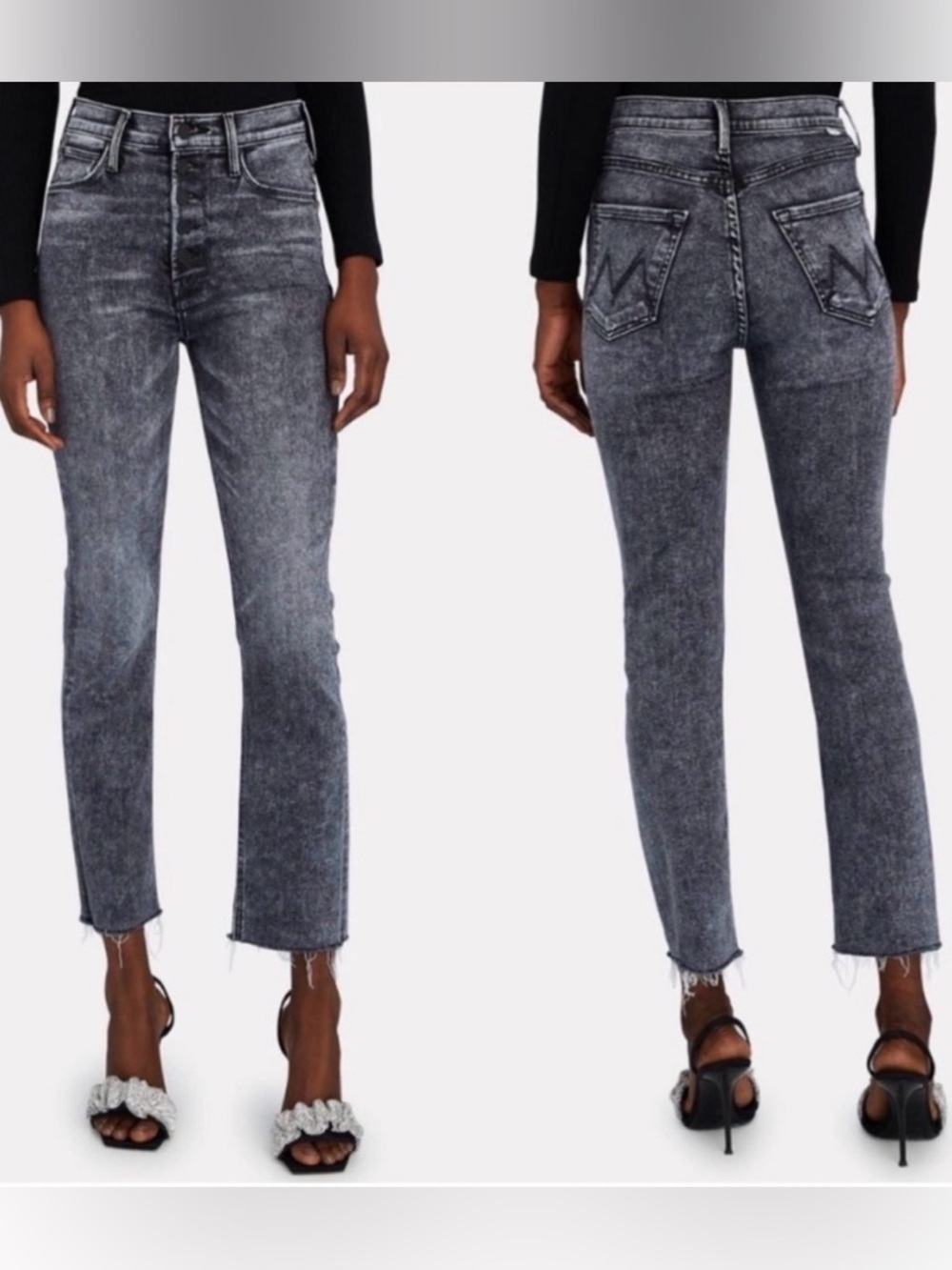 Mother Pixie Dazzler Ankle Fray Jeans in Train Stops [3503]
